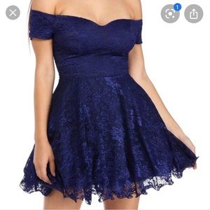 Windsor Navy Lace Dress (Worn Once)